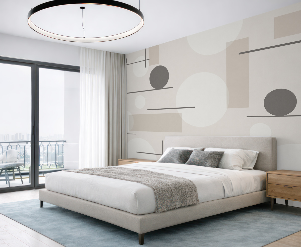 Fototapeta Geometriczne formy w delikatnych barwach.