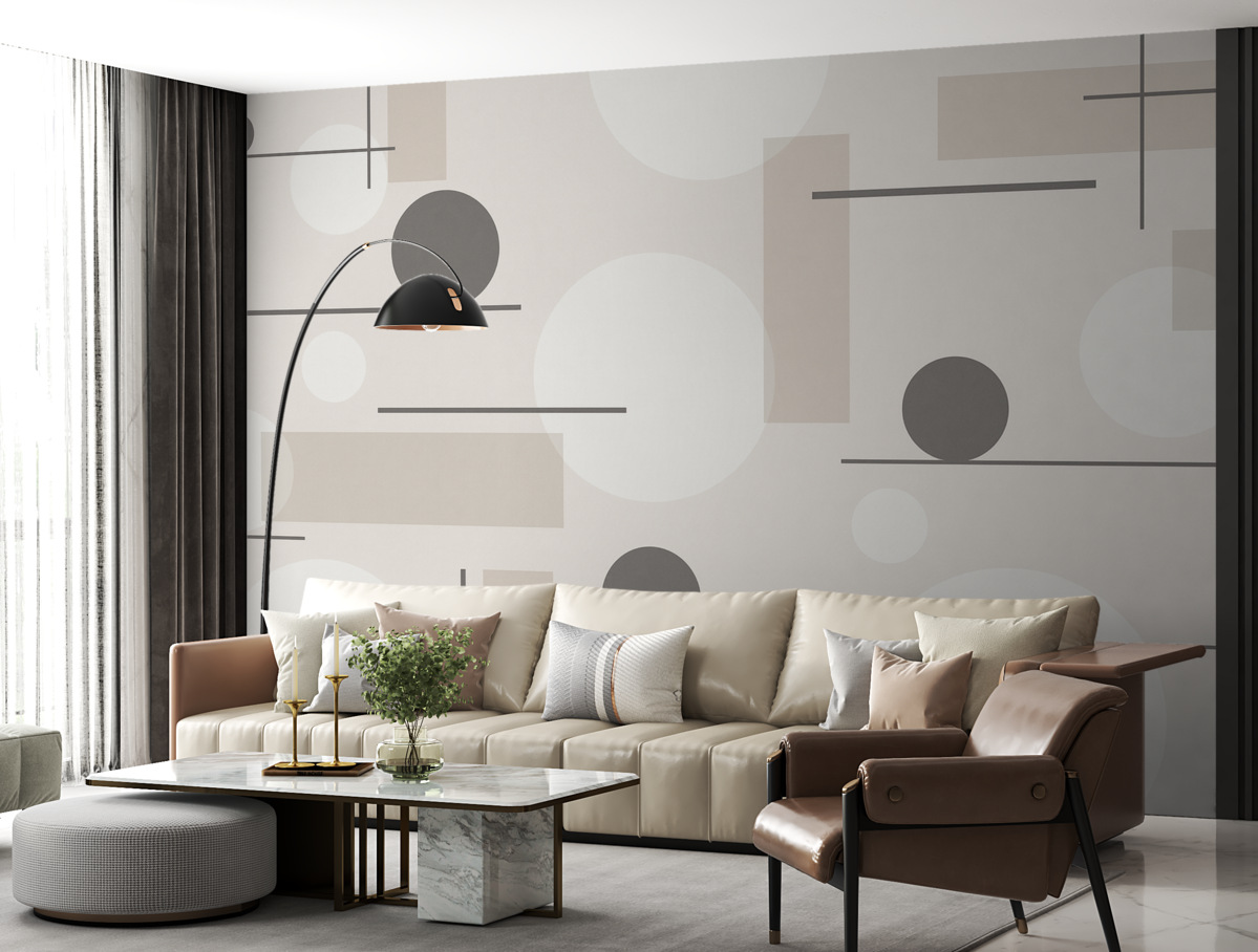 Fototapeta Geometriczne formy w delikatnych barwach.