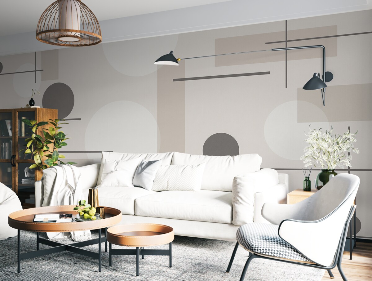 Fototapeta Geometriczne formy w delikatnych barwach.