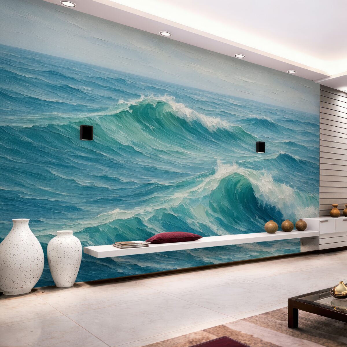 Fototapeta Ilustracja naśladująca ocean.