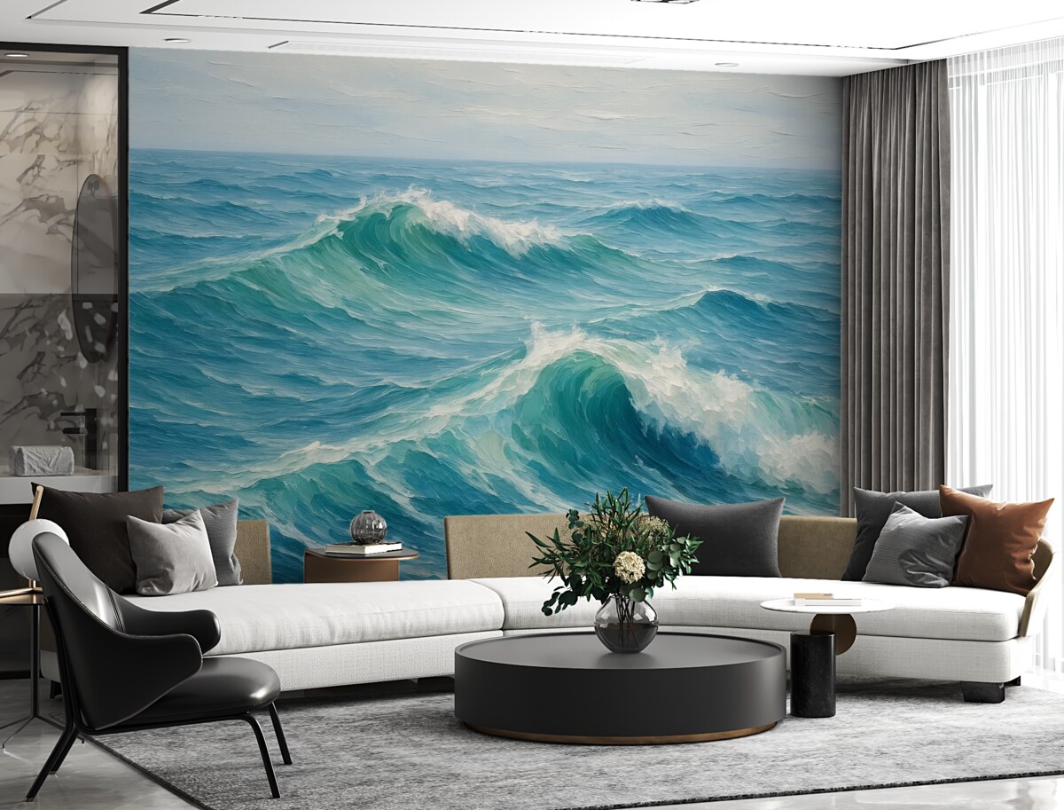 Fototapeta Ilustracja naśladująca ocean.