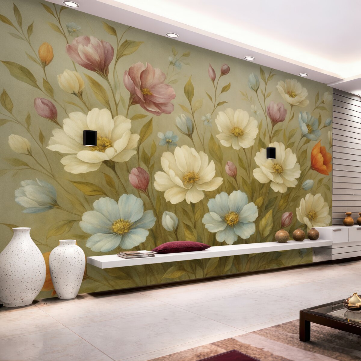 Fototapeta Obraz naśladujący dzikie kwiaty.