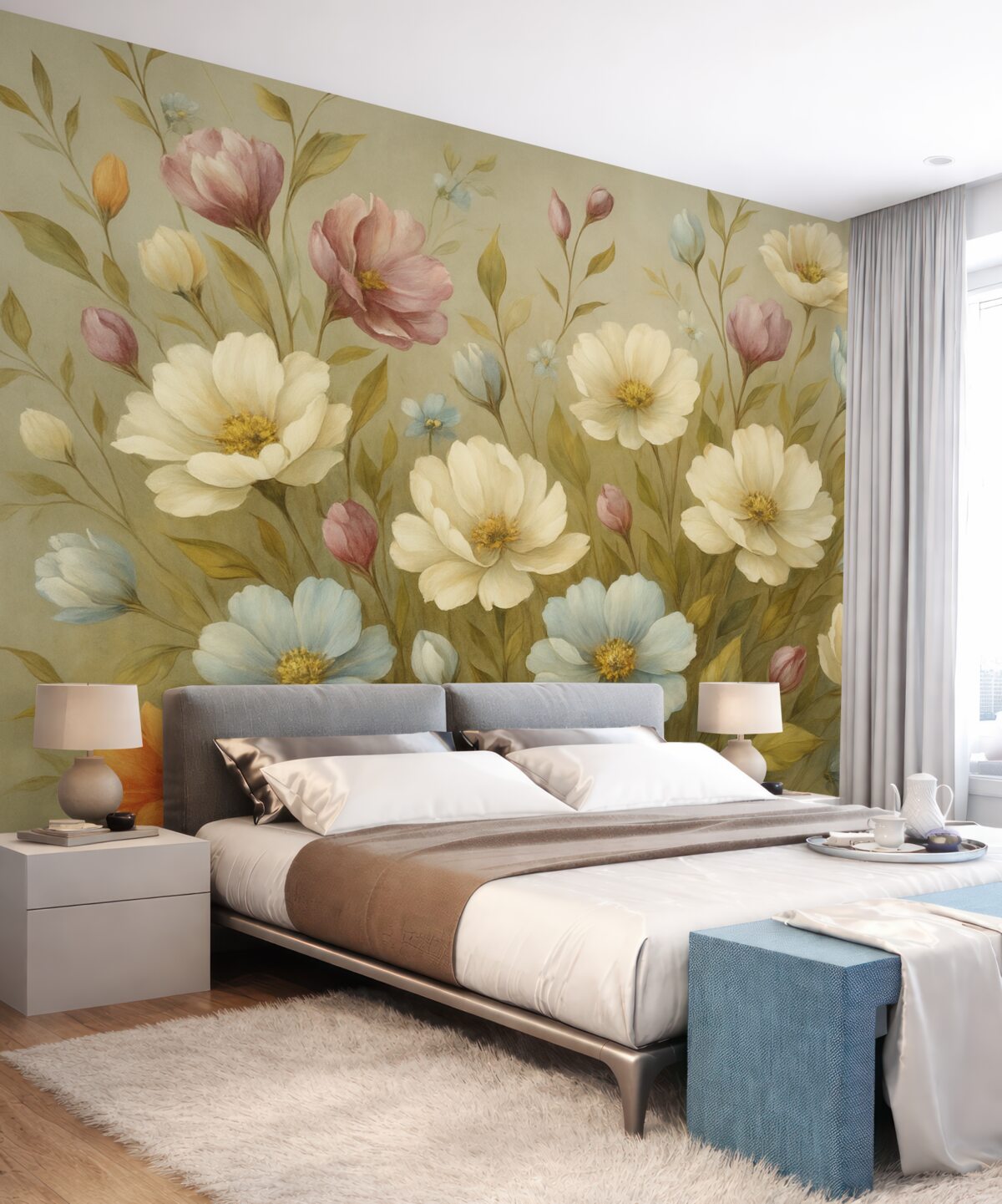 Fototapeta Obraz naśladujący dzikie kwiaty.