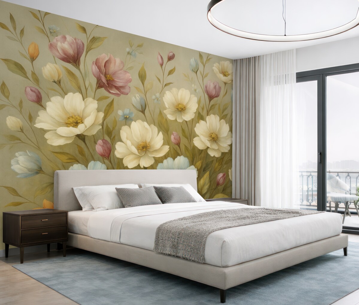 Fototapeta Obraz naśladujący dzikie kwiaty.