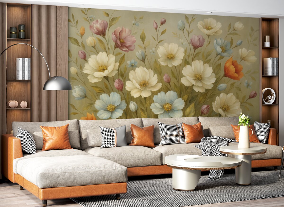 Fototapeta Obraz naśladujący dzikie kwiaty.