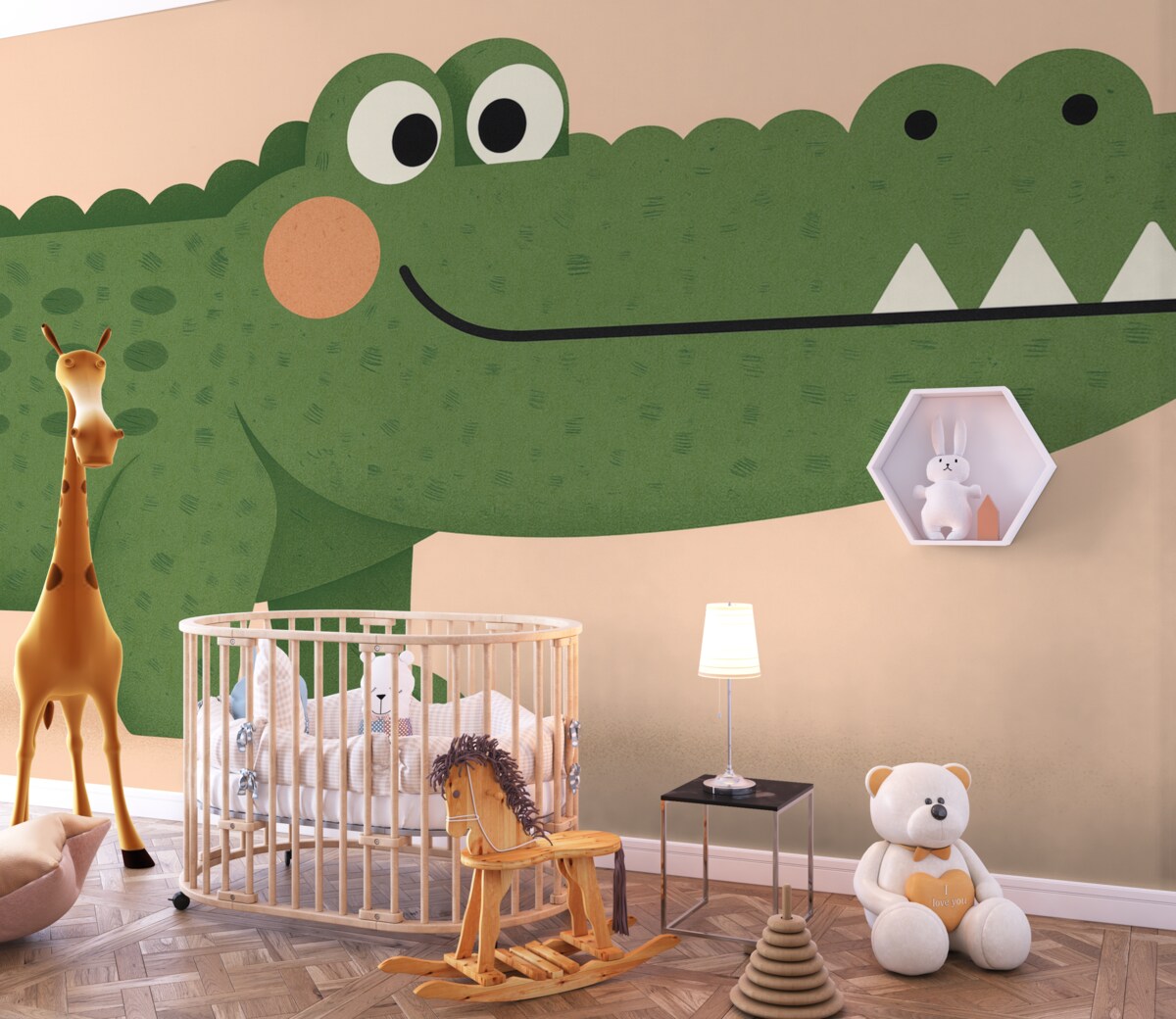 Fototapeta Zielony aligator.