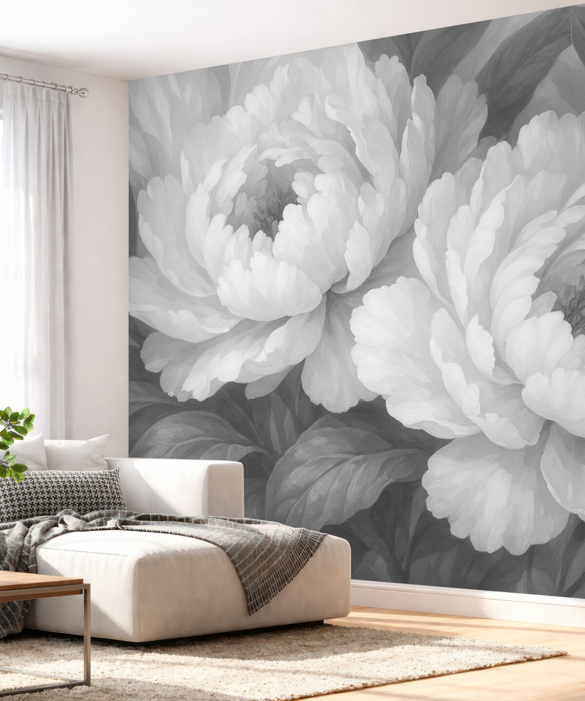 Fototapeta Piwonie w odmianie monochromatycznej.