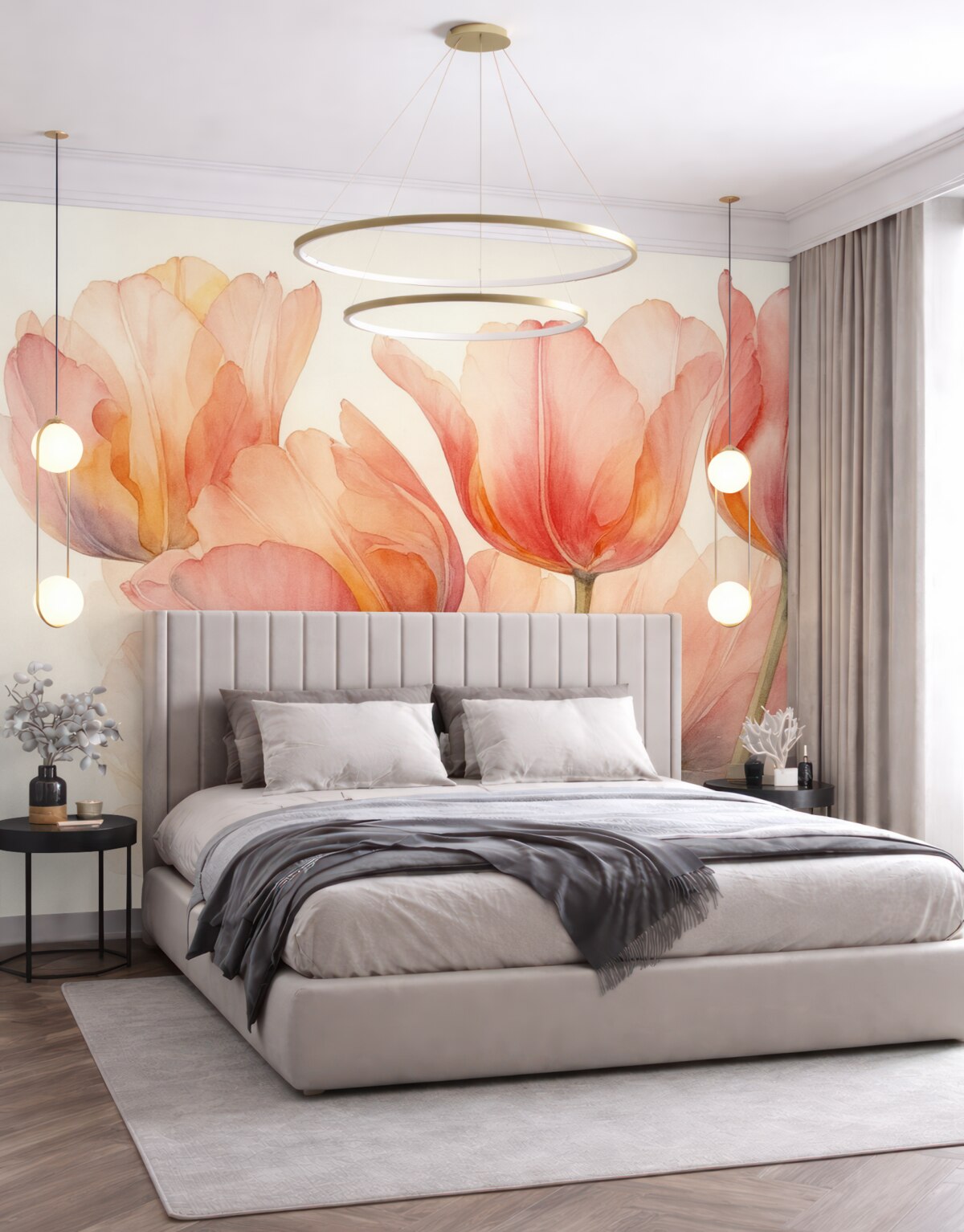 Fototapeta Tulipany w stylu akwareli.