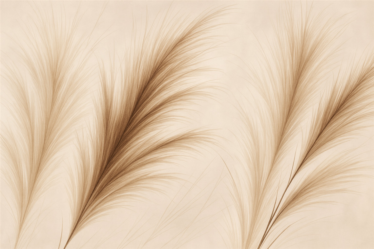 Fototapeta Narysowane eleganckie kłosy zboża.