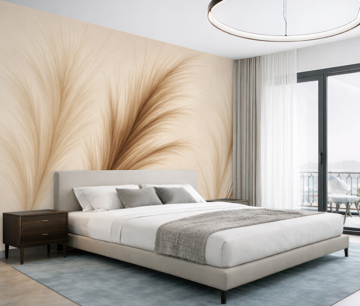 Fototapeta Narysowane eleganckie kłosy zboża.