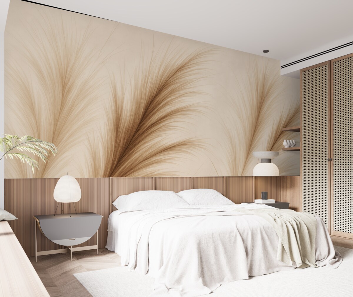 Fototapeta Narysowane eleganckie kłosy zboża.