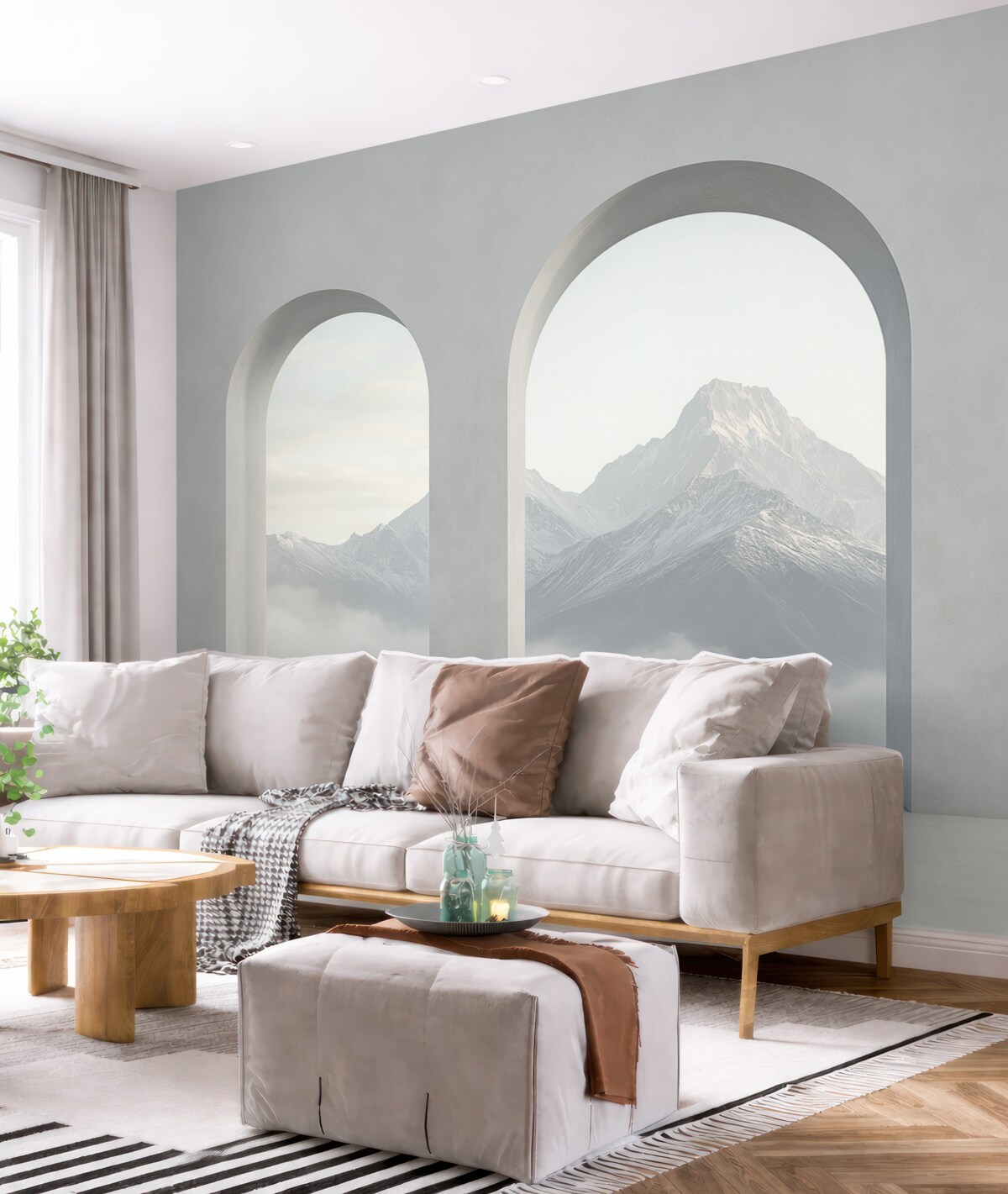 Fototapeta Jasny widok za łukiem.