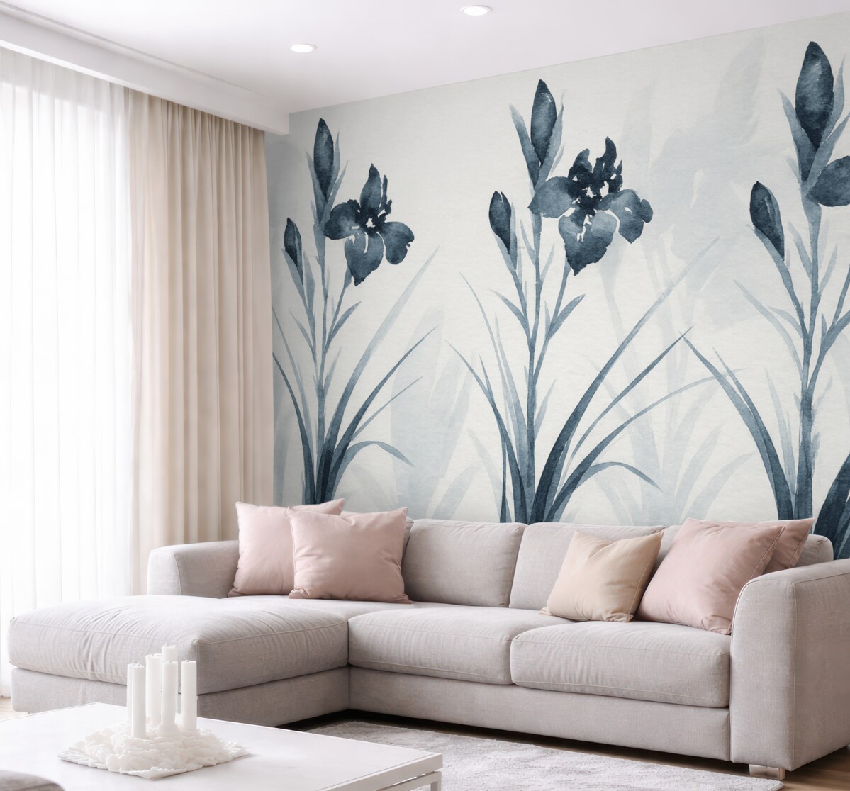 Fototapeta rozległe niebieskie irysy