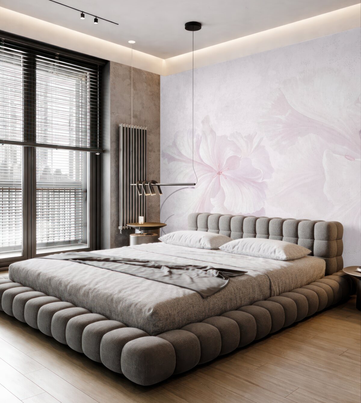 Fototapeta spore różowe kwiaty