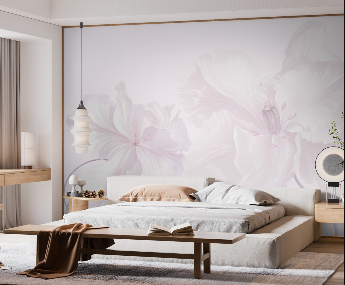 Fototapeta spore różowe kwiaty