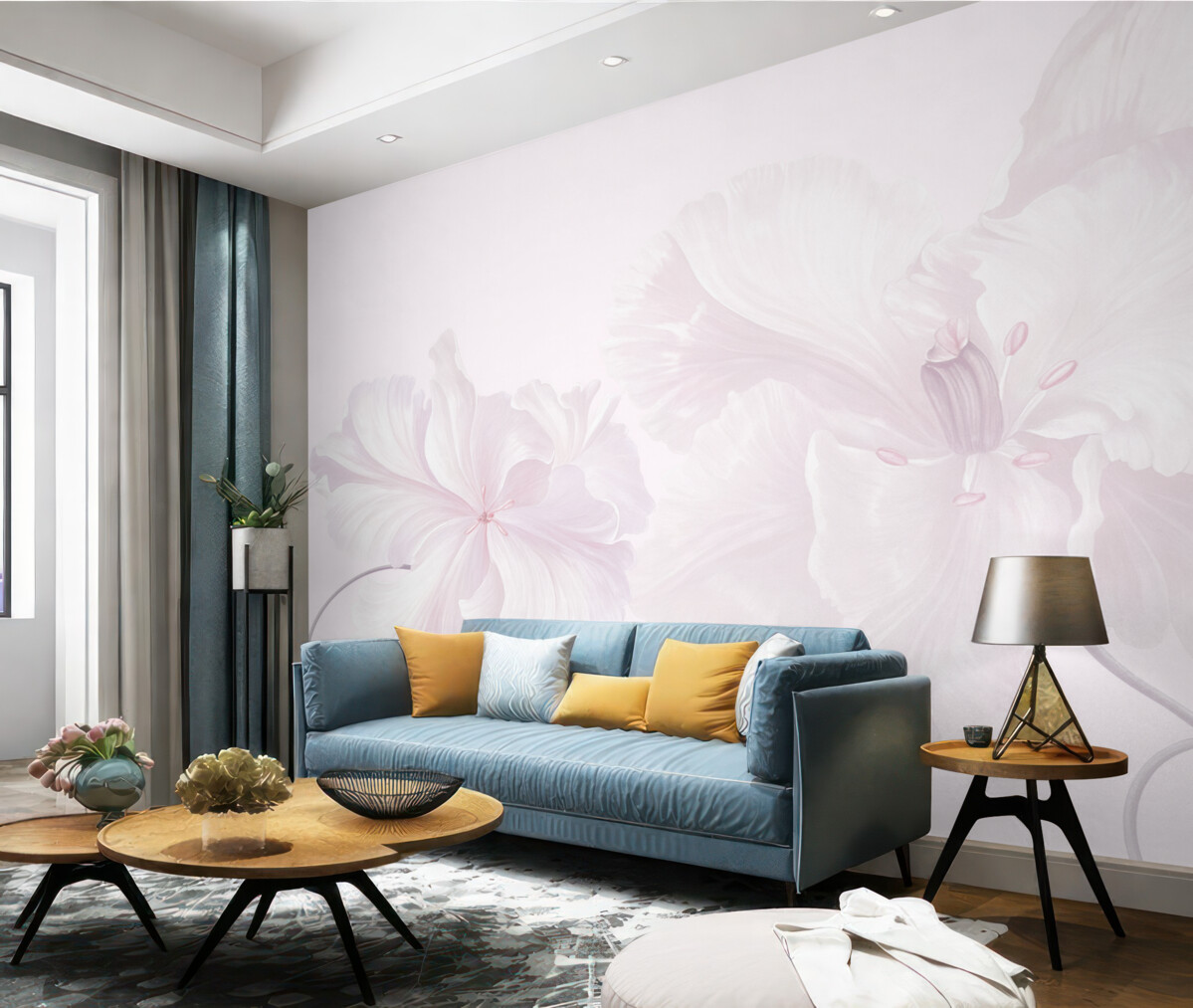 Fototapeta spore różowe kwiaty