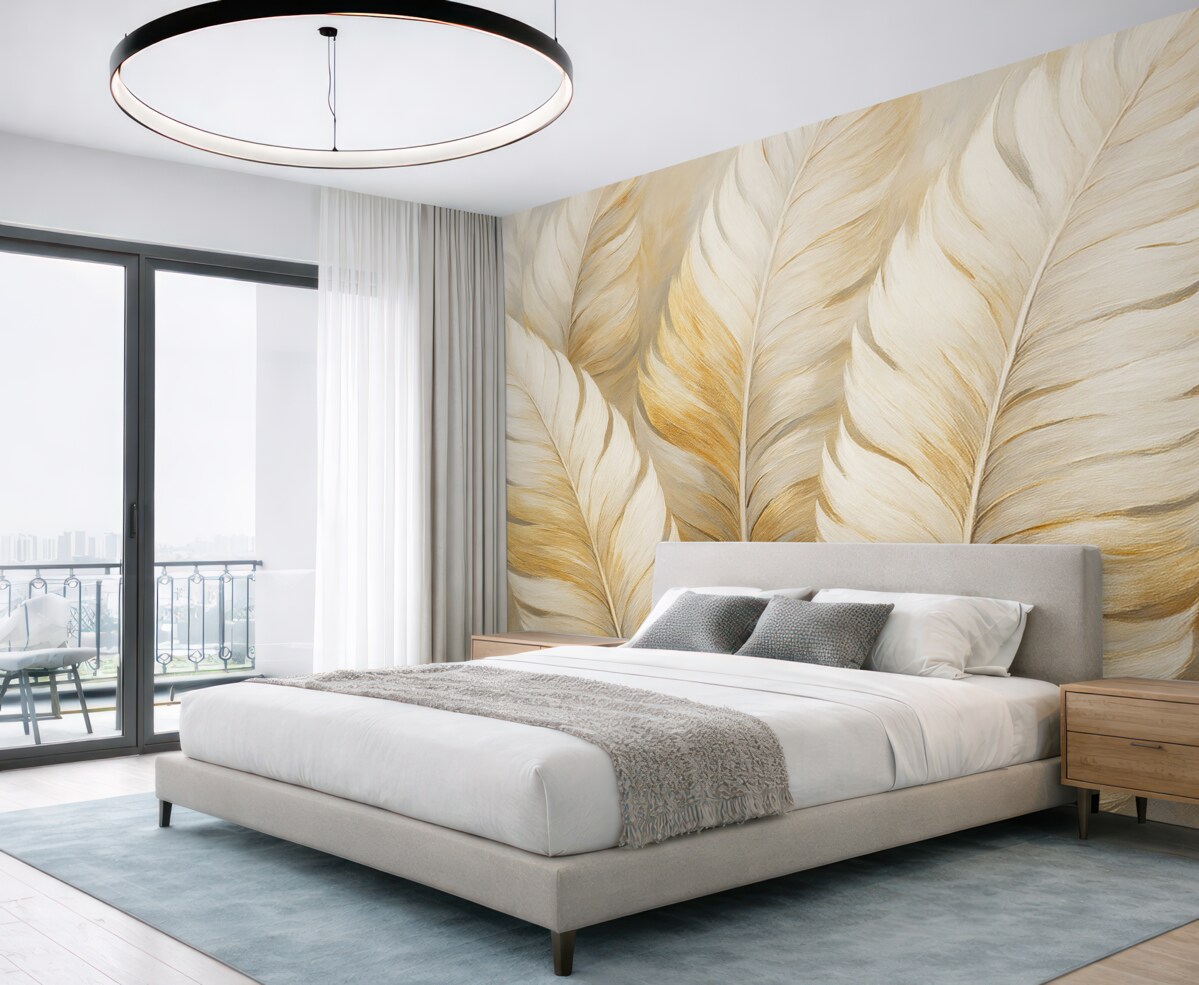 Fototapeta Abstrakcyjne beżowe wachlarze.