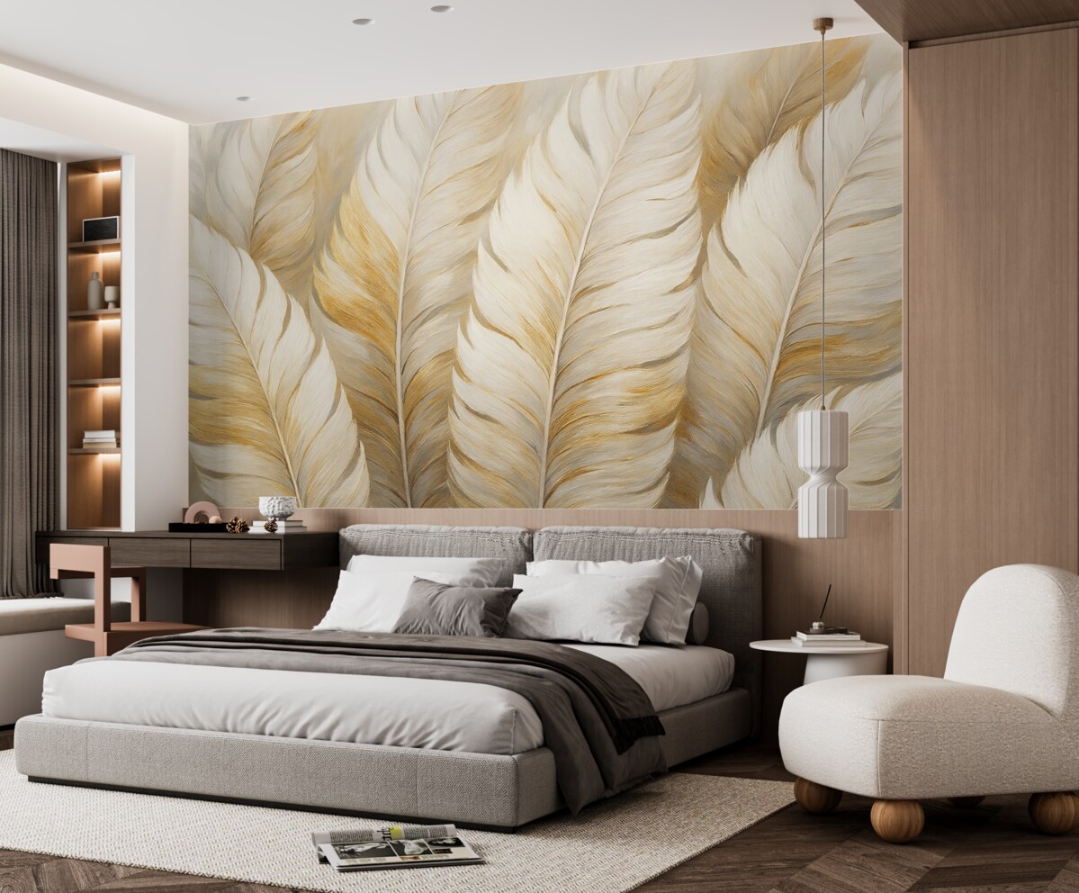 Fototapeta Abstrakcyjne beżowe wachlarze.