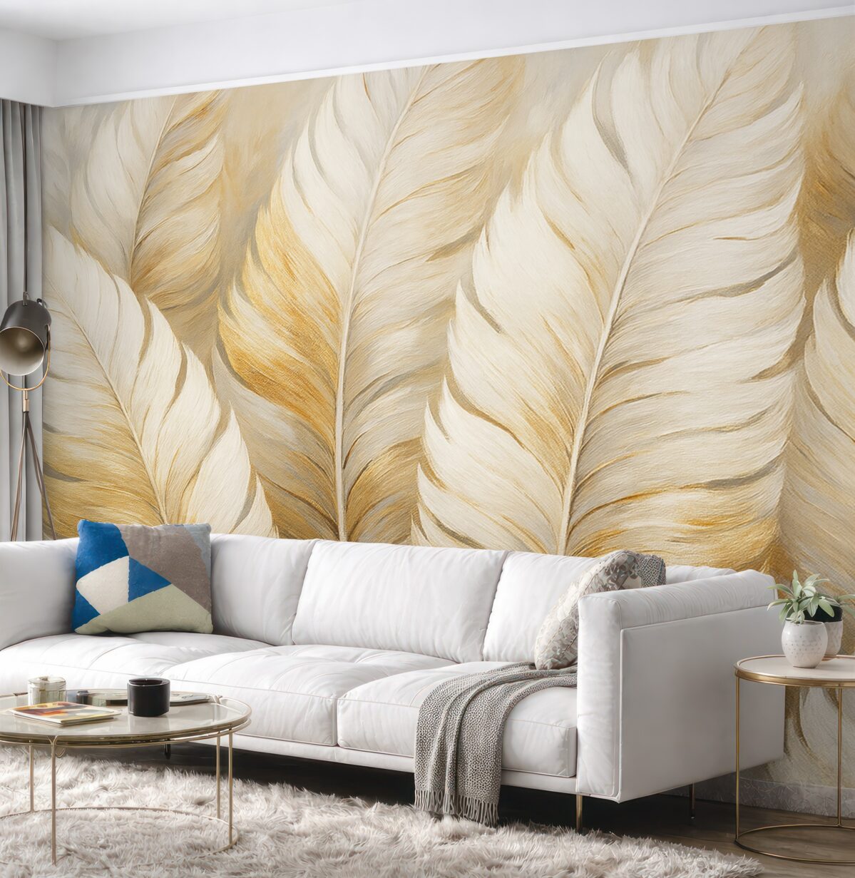 Fototapeta Abstrakcyjne beżowe wachlarze.