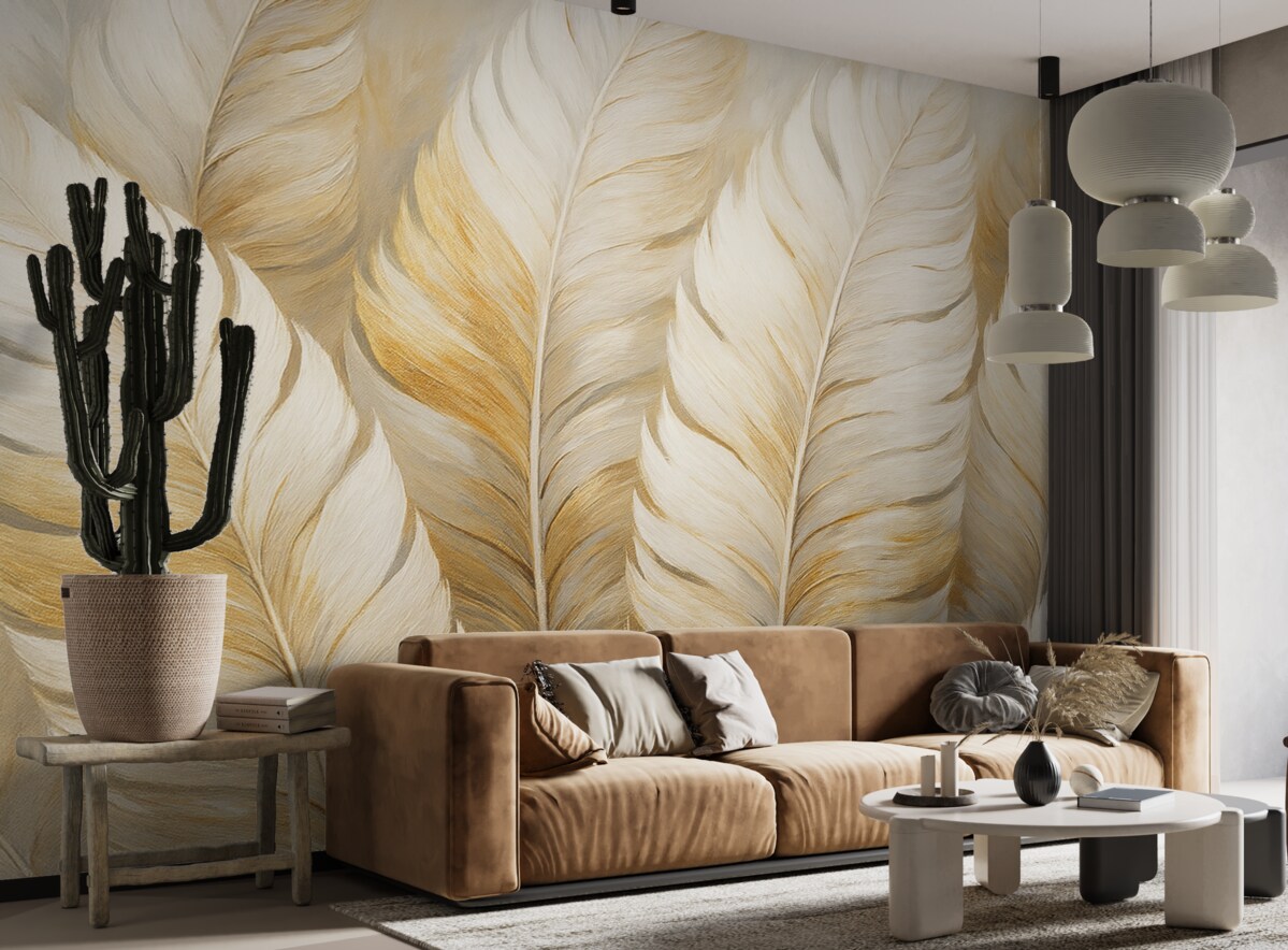 Fototapeta Abstrakcyjne beżowe wachlarze.