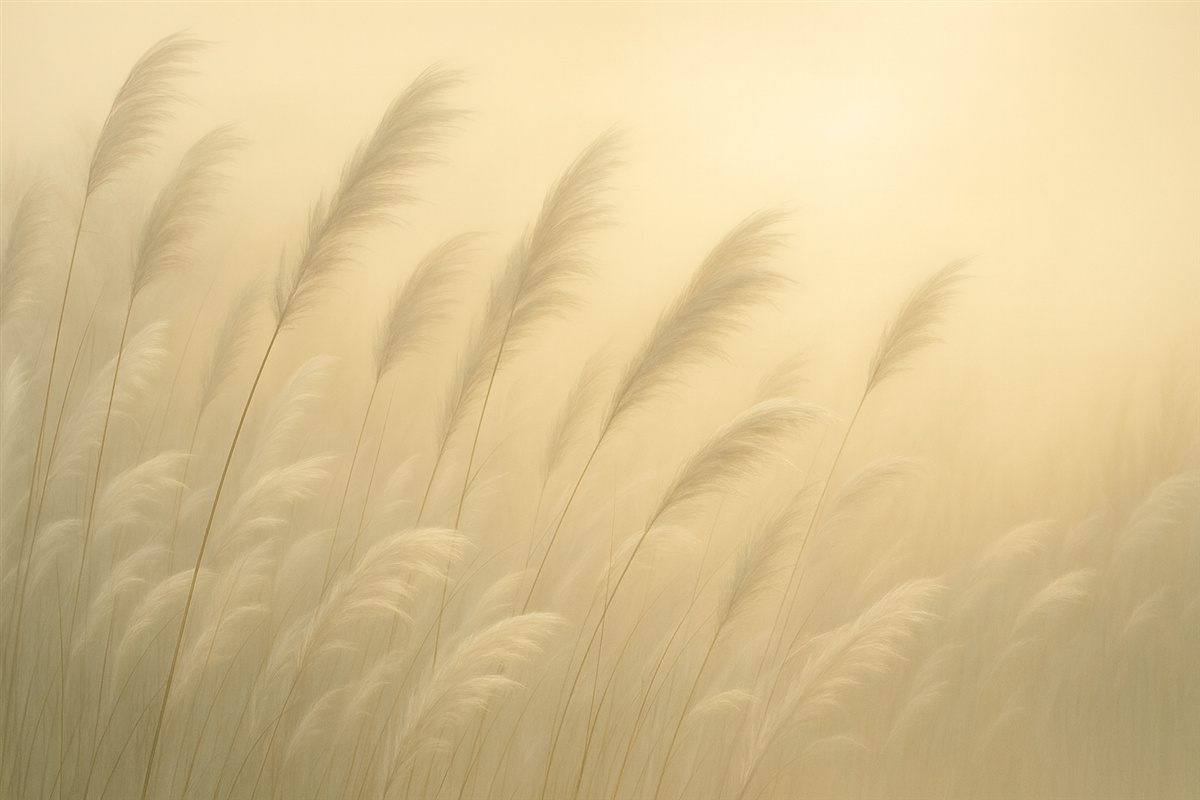 Fototapeta Wyschnięta trawa w odcieniach sepii.