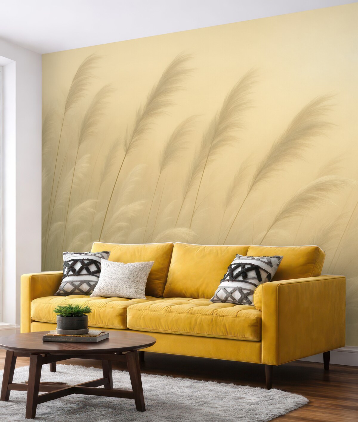 Fototapeta Wyschnięta trawa w odcieniach sepii.