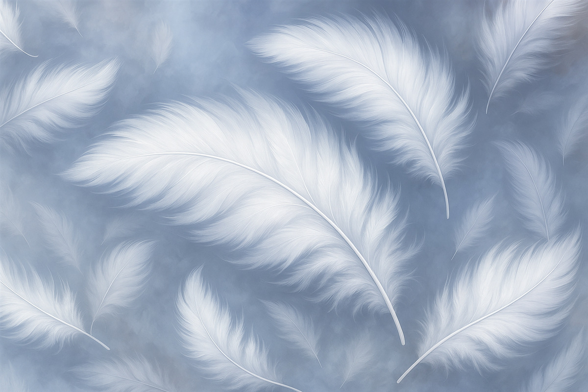 Fototapeta Wielkie pióra w odcieniu niebieskim.
