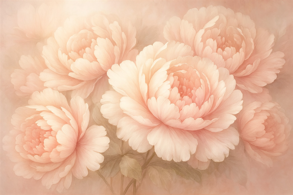 Fototapeta Wielkie piwonie w odcieniach różu.