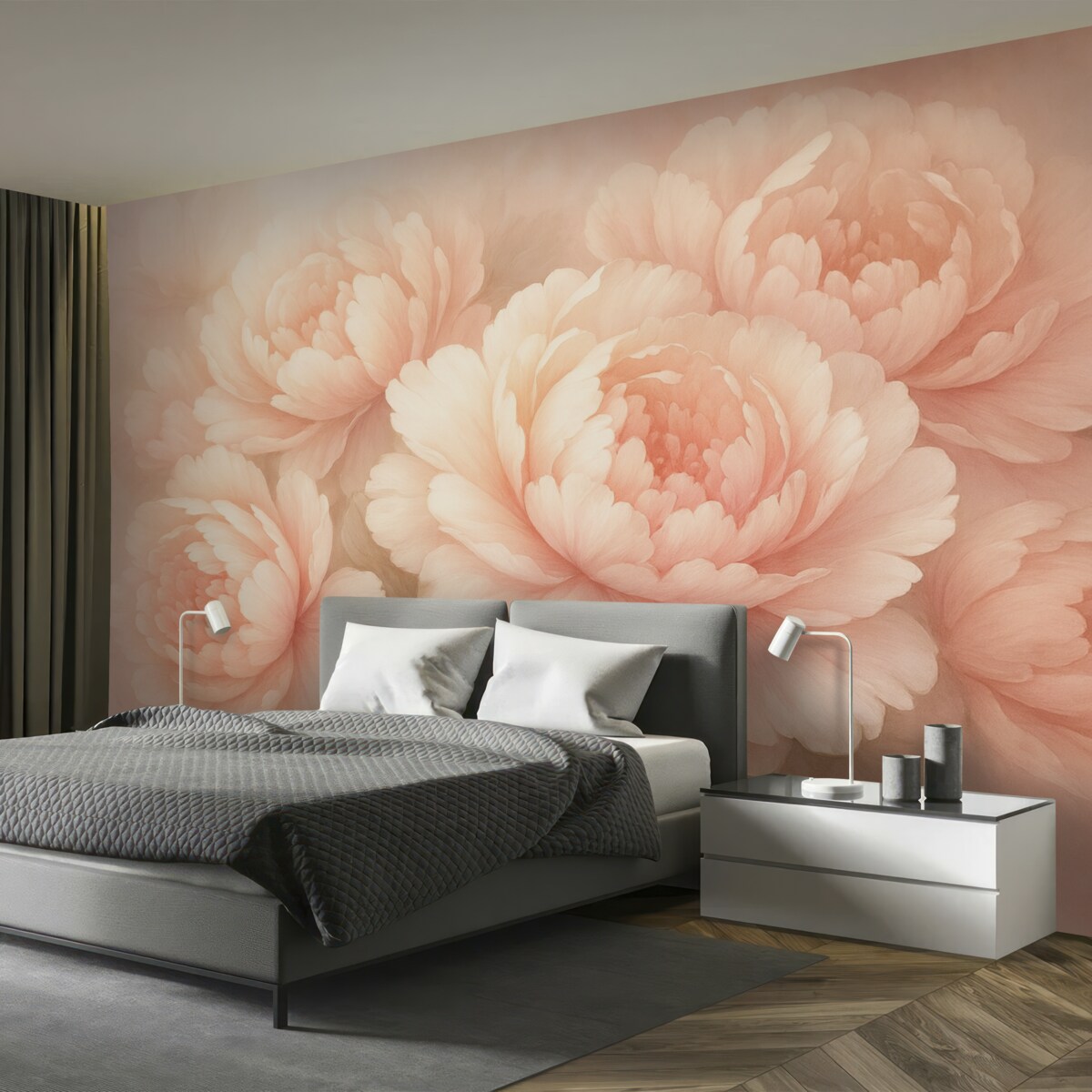 Fototapeta Wielkie piwonie w odcieniach różu.