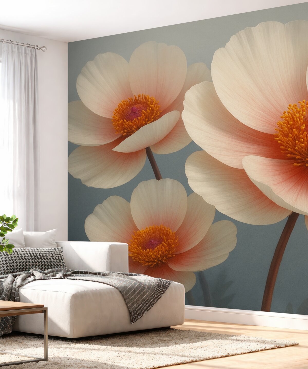 Fototapeta Barwne kwiaty.