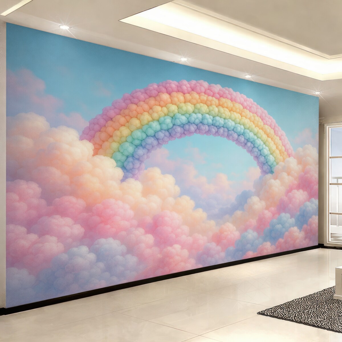 Fototapeta Puszysta opalenizna na chmurach, stworzona.