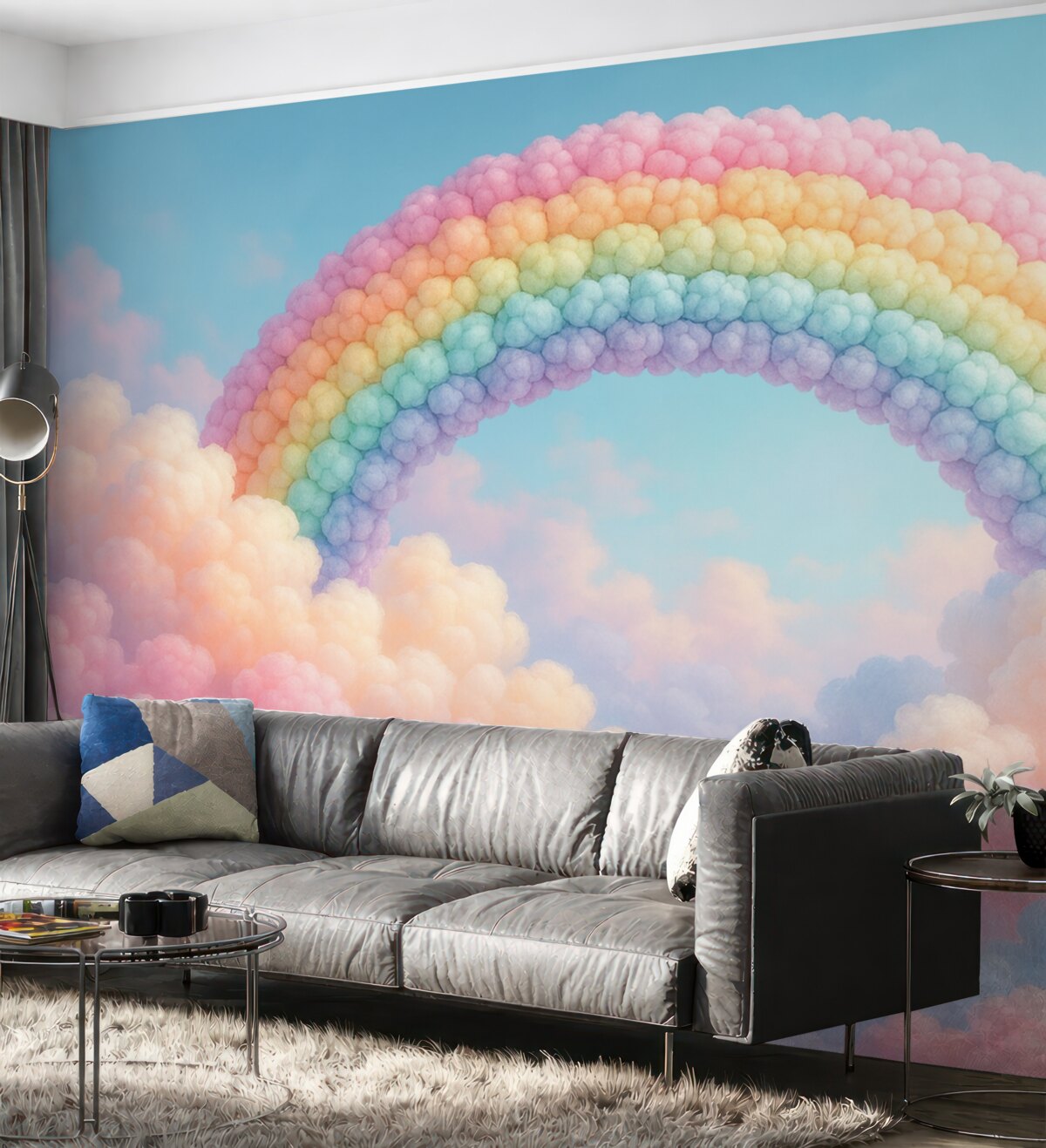 Fototapeta Puszysta opalenizna na chmurach, stworzona.