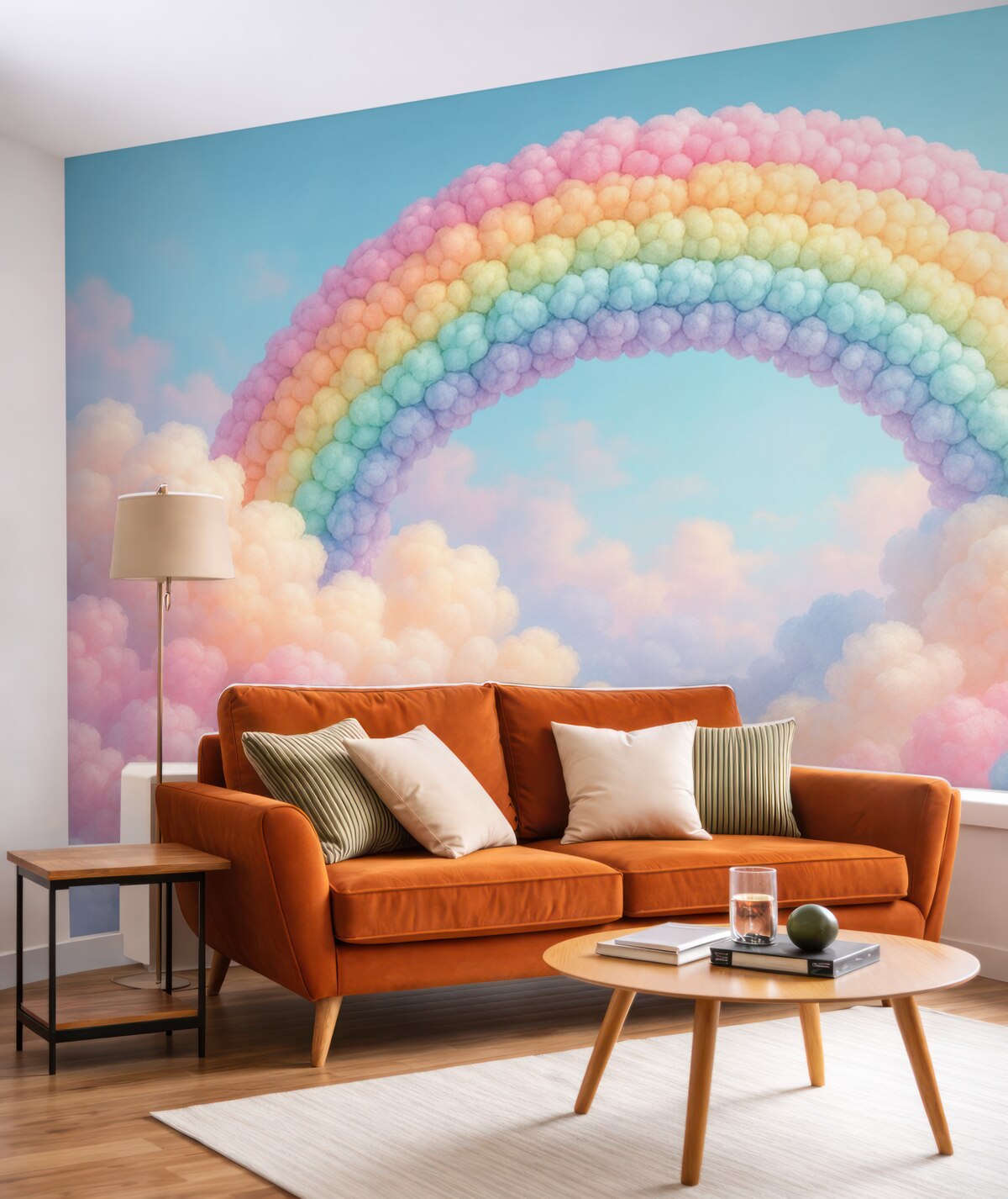 Fototapeta Puszysta opalenizna na chmurach, stworzona.