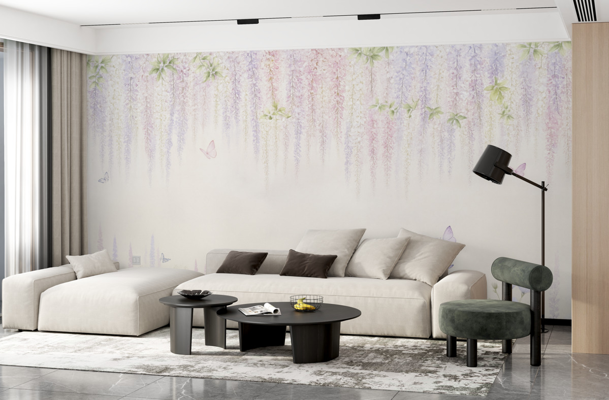 Fototapeta Kwitnące kwiaty glicynii.