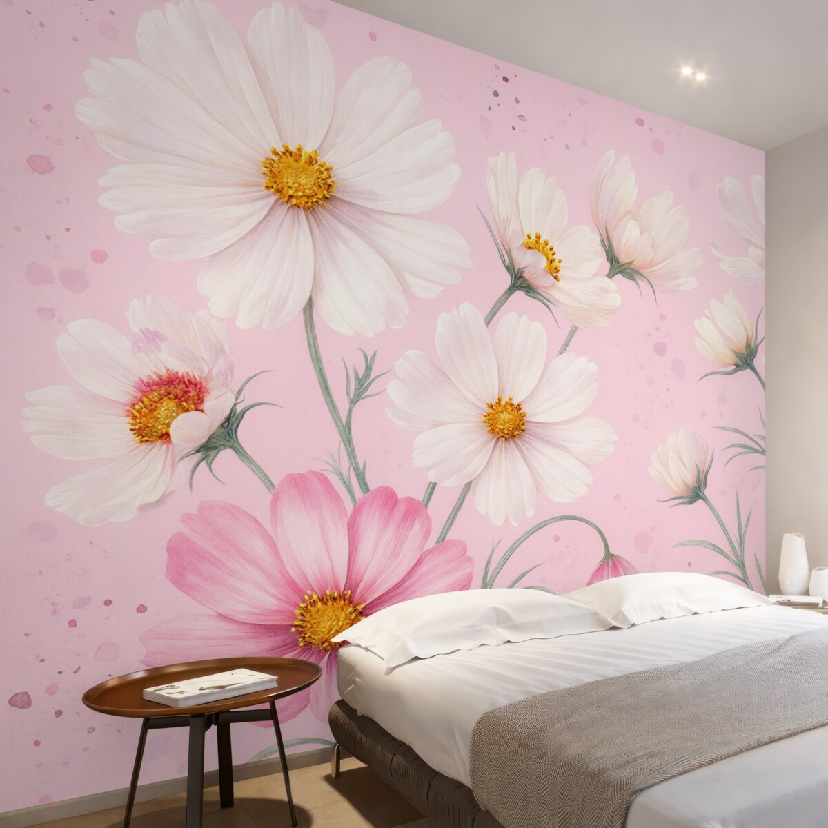 Fototapeta Rozmowa różowego kwiatu.