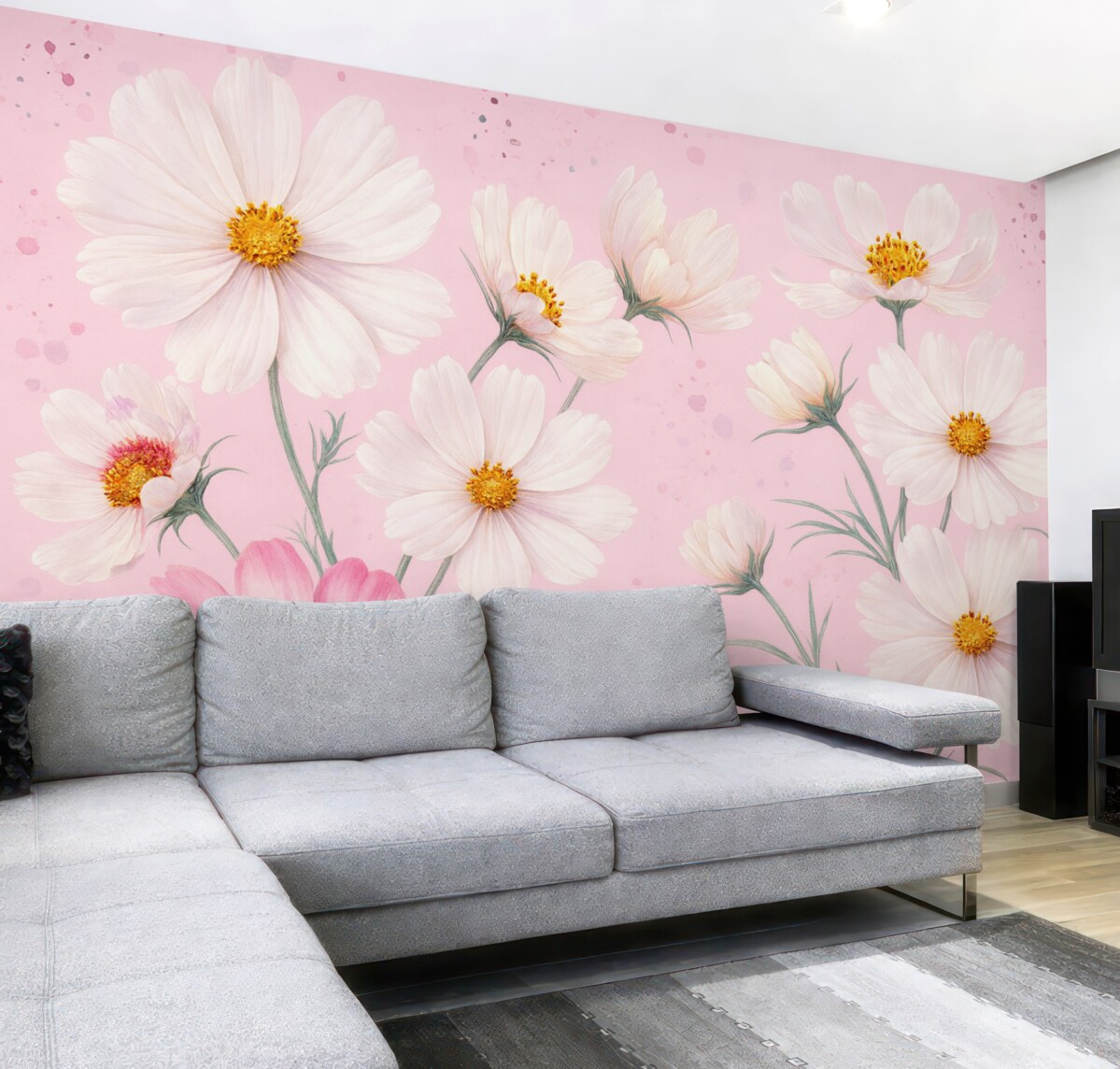 Fototapeta Rozmowa różowego kwiatu.