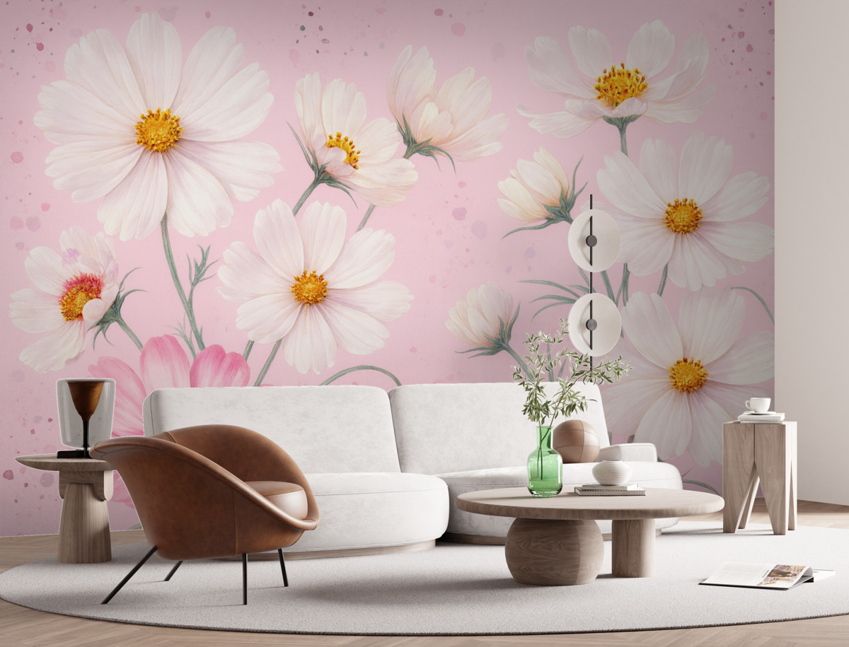 Fototapeta Rozmowa różowego kwiatu.