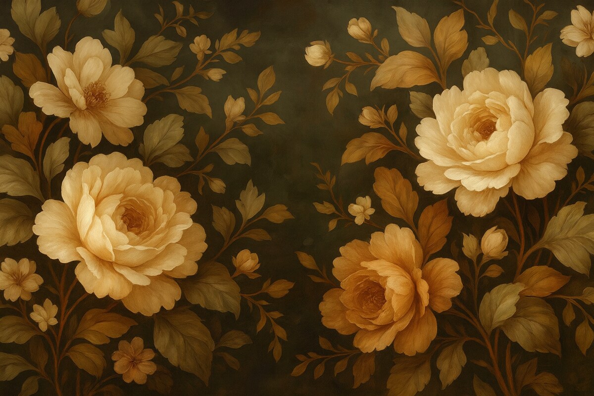 Fototapeta Urokliwy bukiet na ciemnym tle.