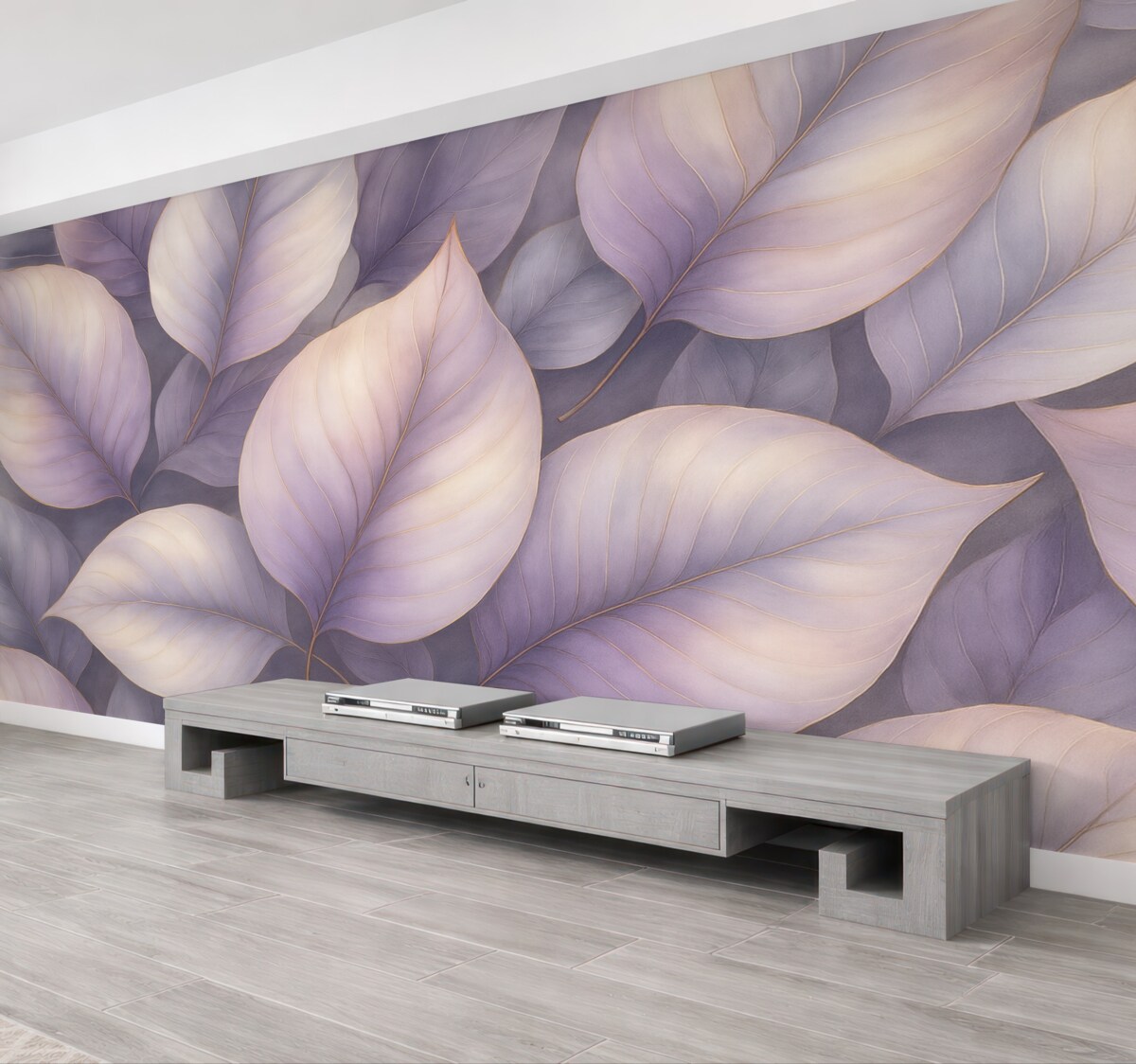 Fototapeta liście w purpurowych tonach