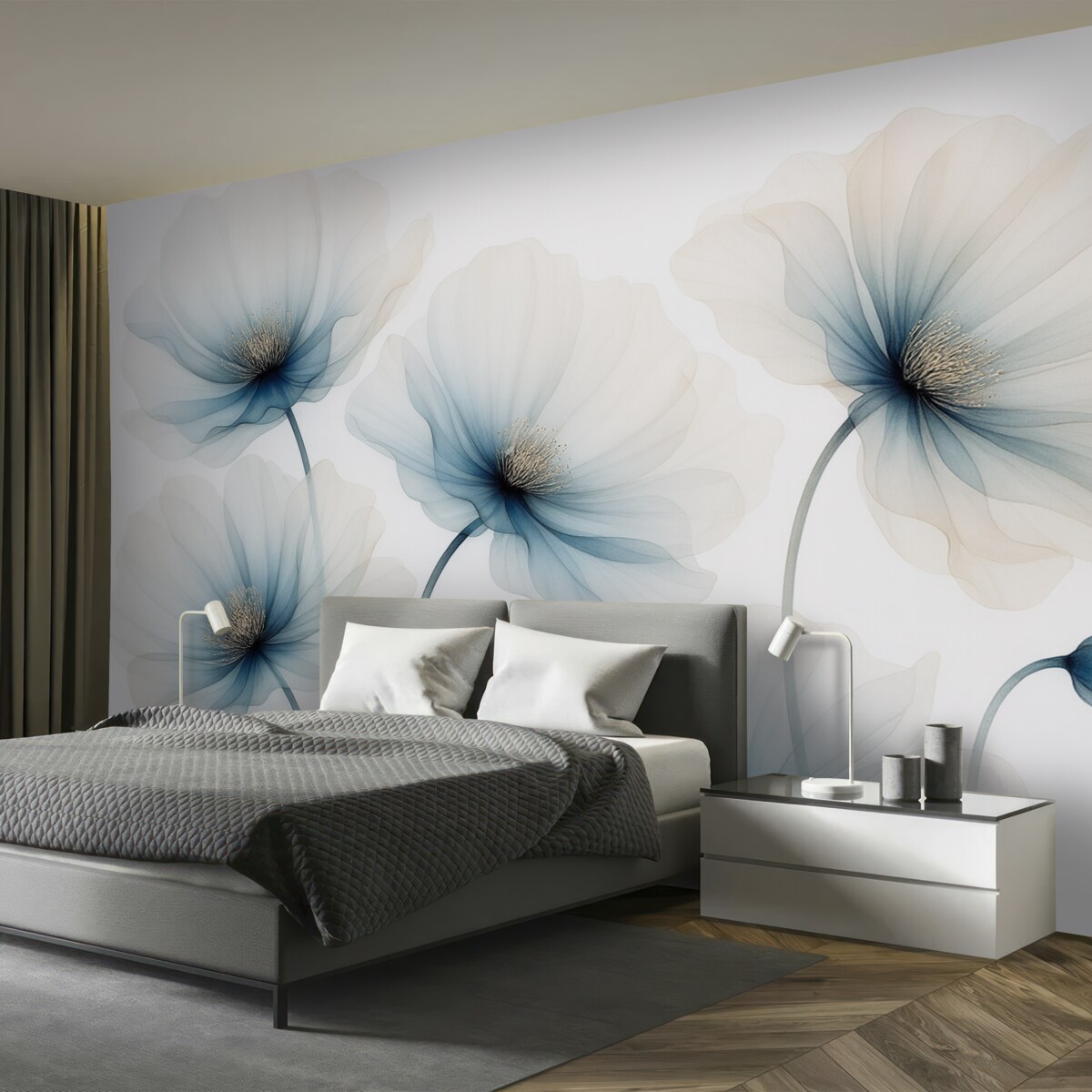 Fototapeta Przezroczyste florystyczne kompozycje.