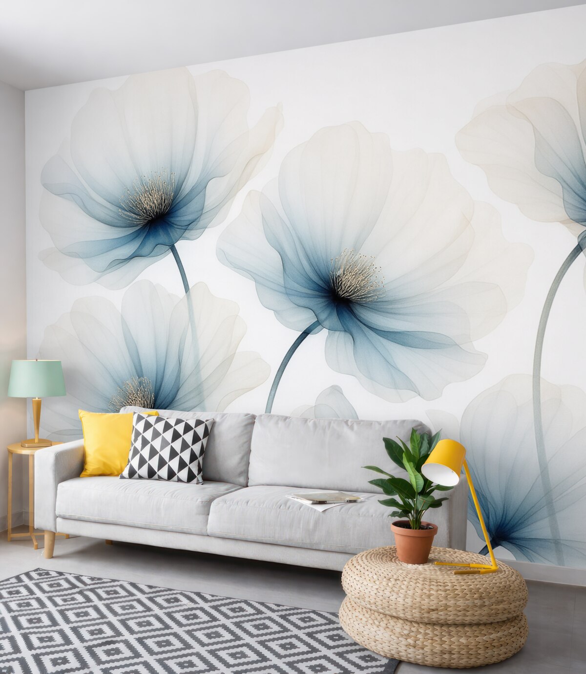 Fototapeta Przezroczyste florystyczne kompozycje.