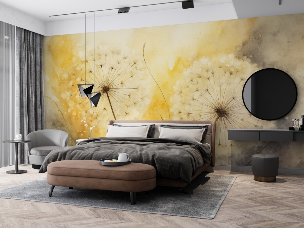 Fototapeta Niemrawe mlecze w delikatnych odcieniach.