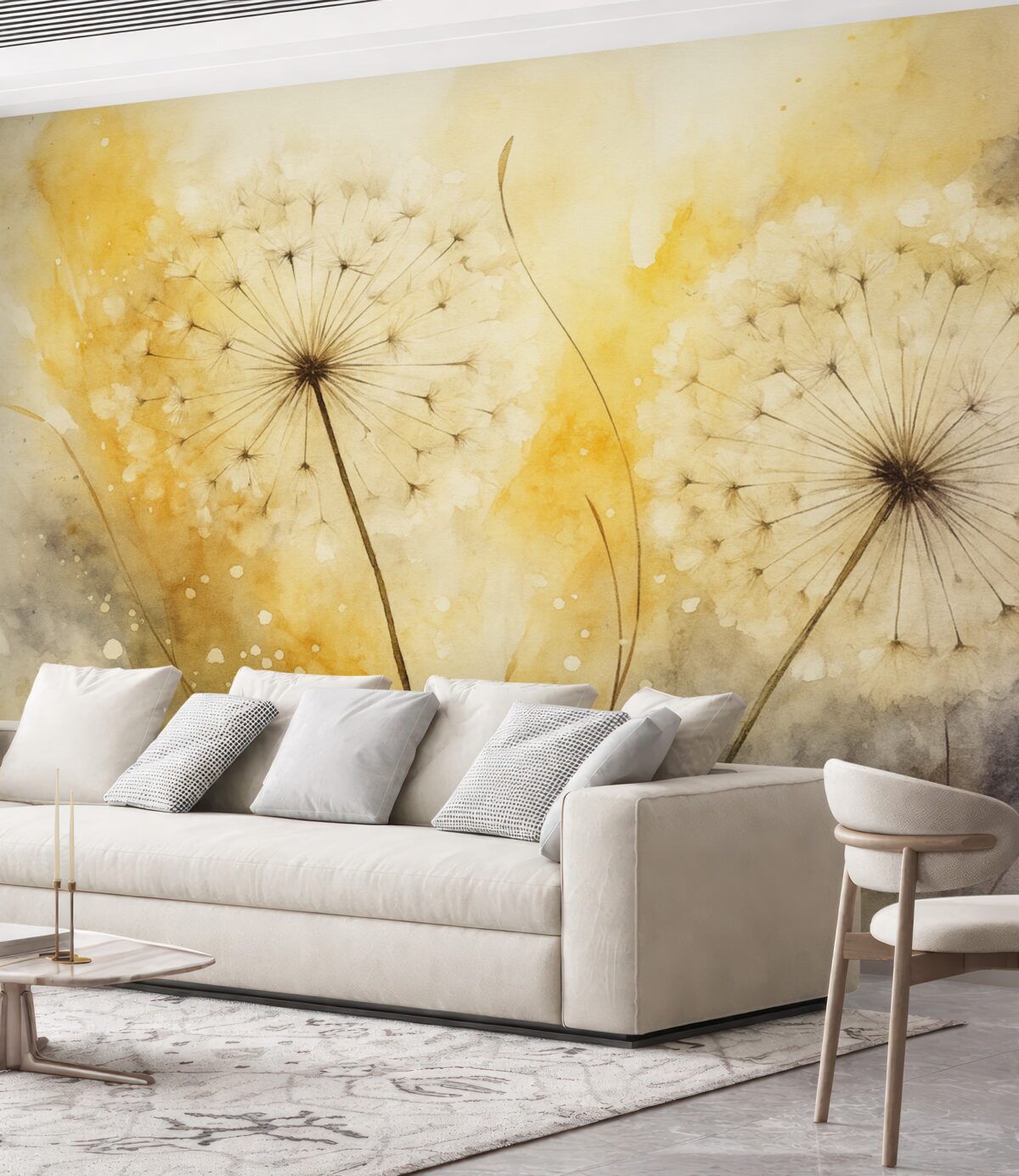 Fototapeta Niemrawe mlecze w delikatnych odcieniach.