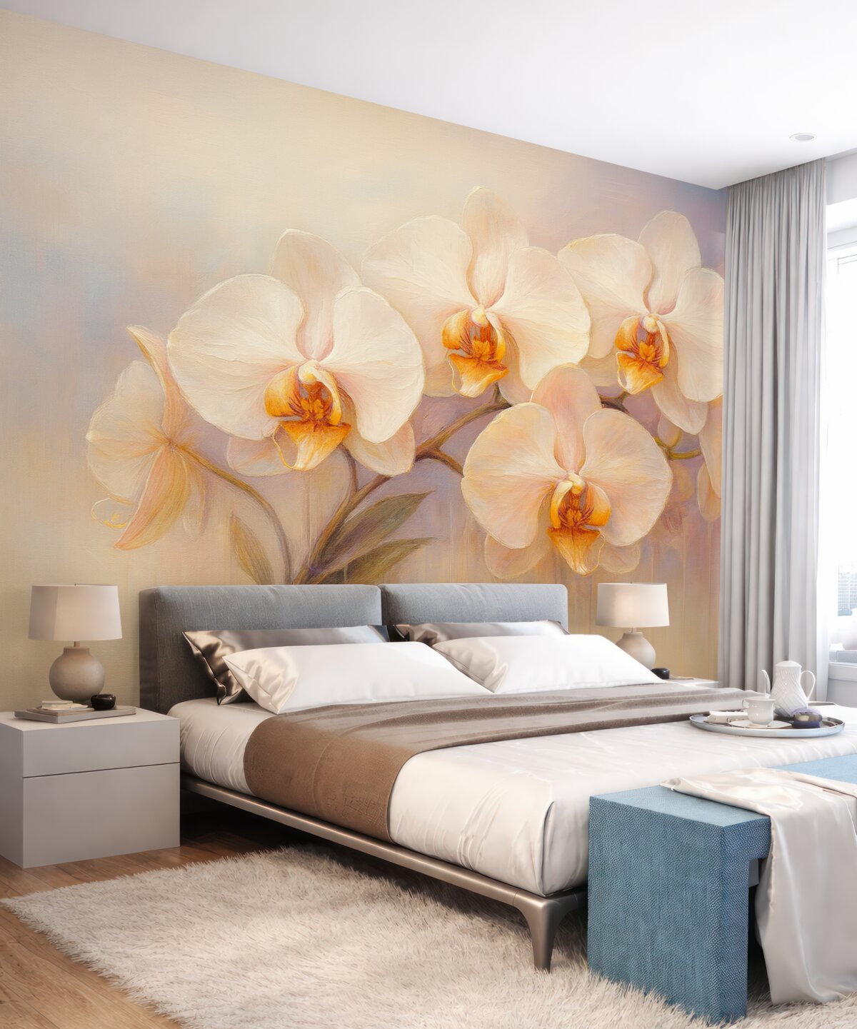 Fototapeta Obraz naśladujący gałązkę orchidei.