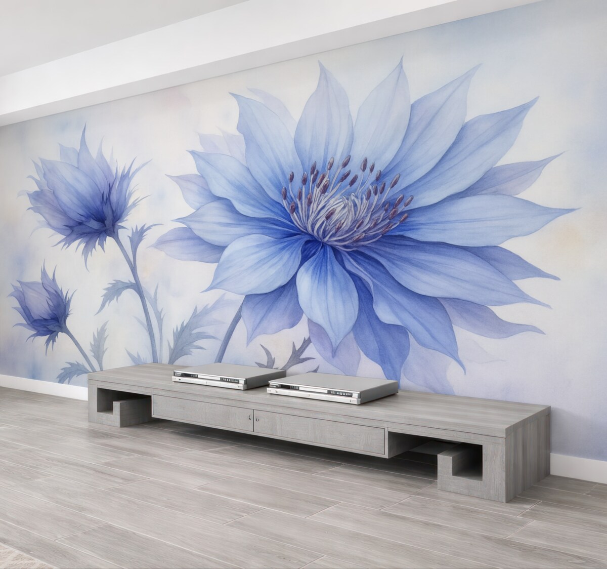 Fototapeta Chabry naśladujące technikę akwarelową.