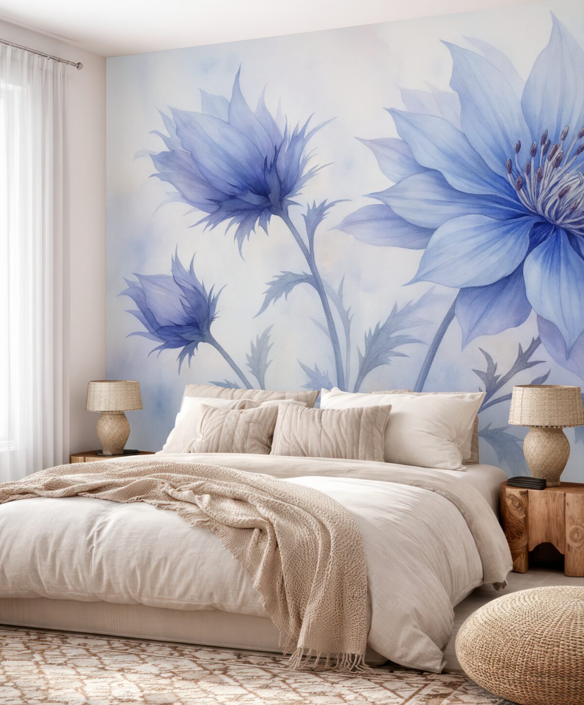 Fototapeta Chabry naśladujące technikę akwarelową.