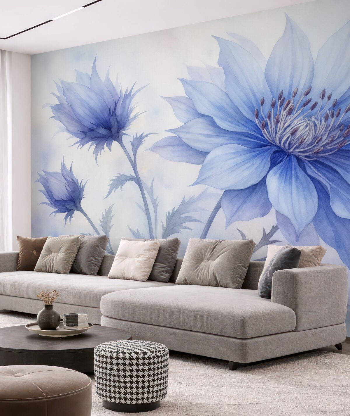 Fototapeta Chabry naśladujące technikę akwarelową.