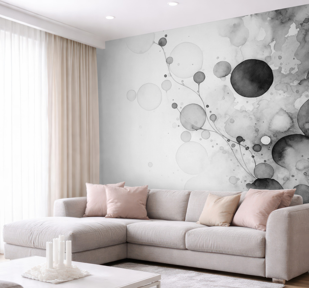 Fototapeta Plamki przypominające wilgotną akwarelę.