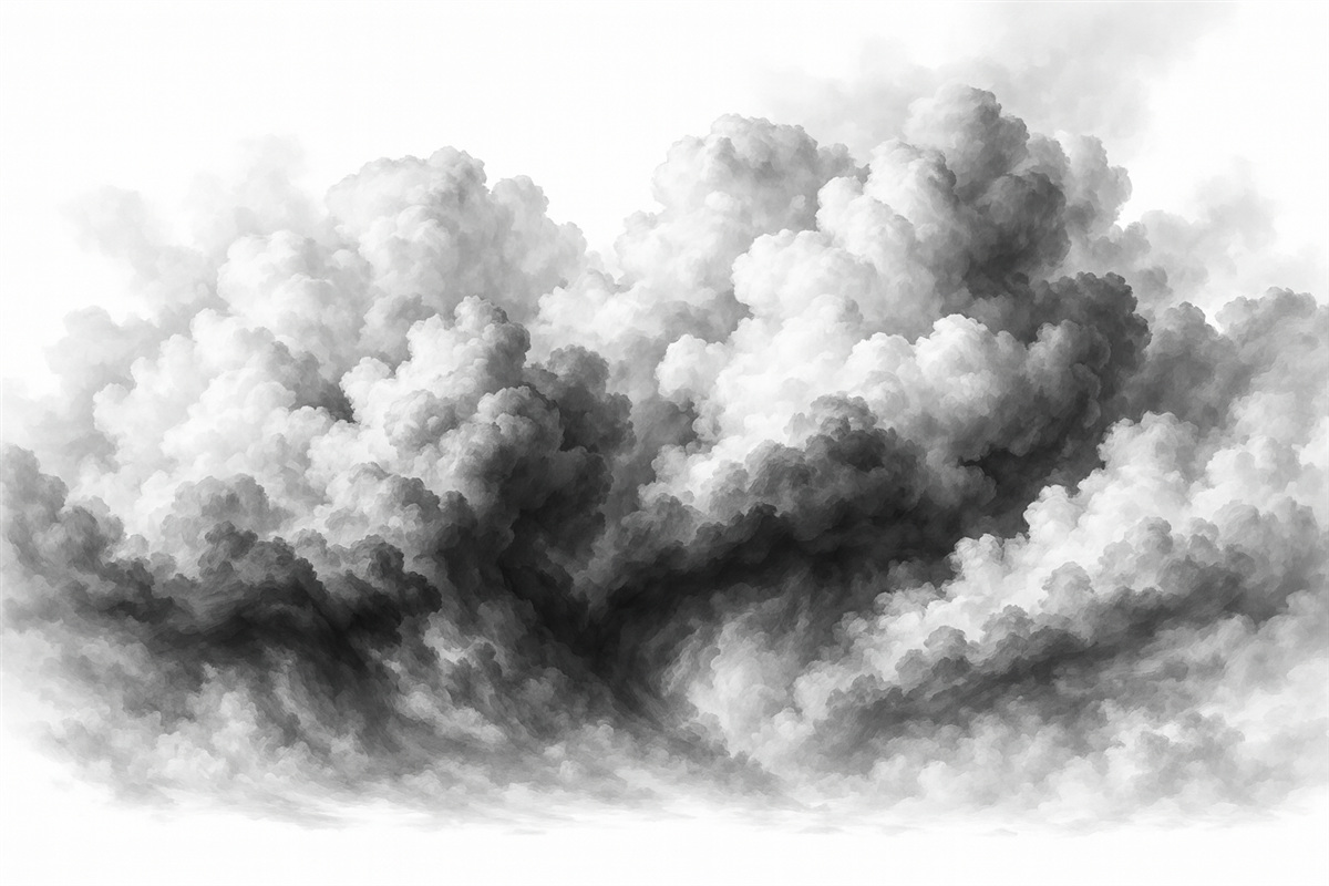 Fototapeta Akwarela naśladująca chmurę.