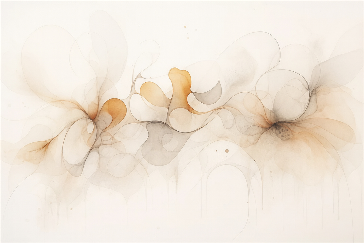 Fototapeta Płynny styl twórczy, abstrakcyjny, subtelne odcienie beżu.